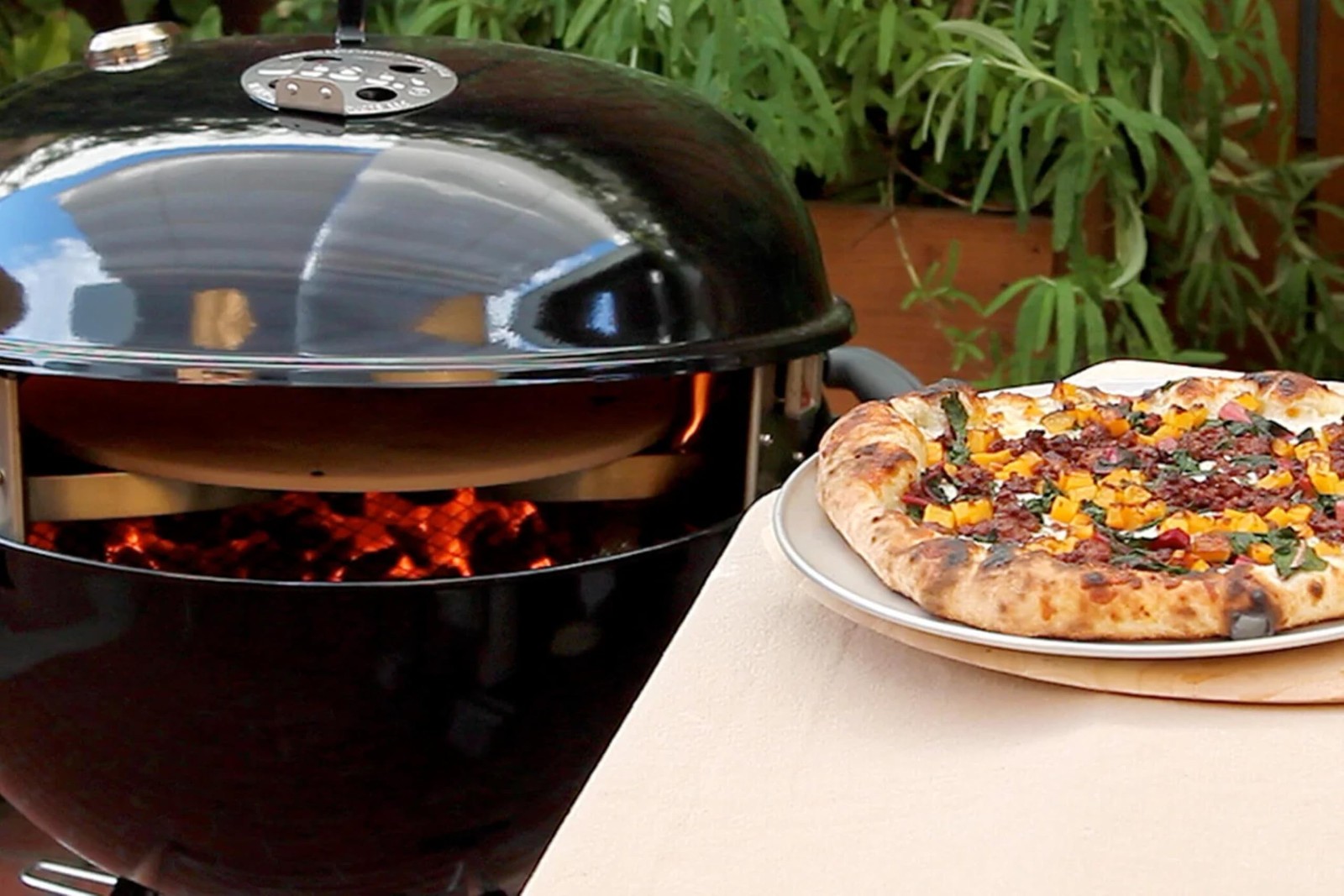 Pizzacraft PC7001 PizzaQue Deluxe Outdoor Pizza Oven Kettle Grill Conversion …