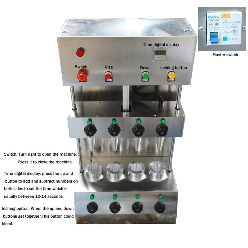 110V Commercial Electric Pizza Cone Forming Machine Cooking Ovens Restaurant