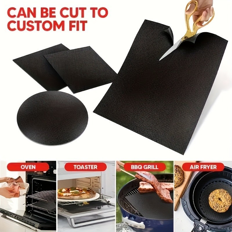 Pack of 5 Large Thick Non Stick Oven Liners Mat Heavy Duty