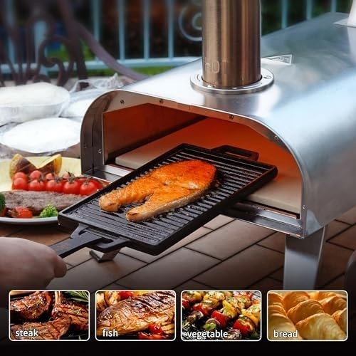 12″ Multi-Fuel Outdoor Pizza Oven – Wood, Gas, Electric