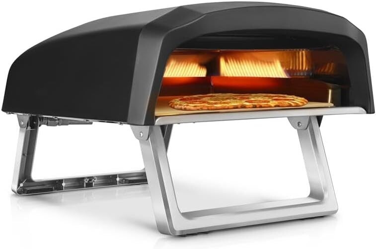 Stainless Steel Portable Pizza Oven – Cooks Perfect 12″ Pizzas Quickly