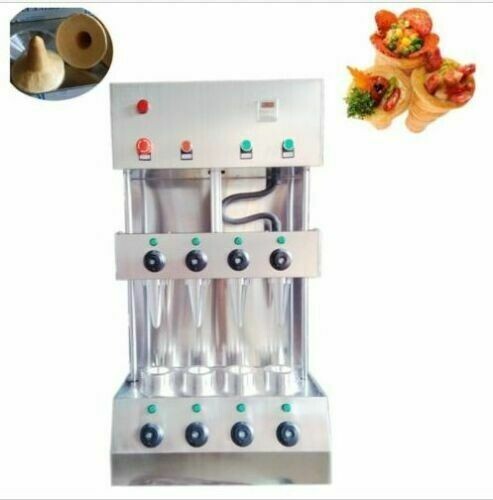 110V Commercial Stainless 4 Heads Pizza Cone Forming Making Machine with 4 Dies