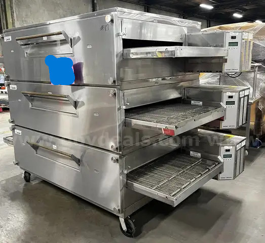 3270 Triple Stack Deck Gas Conveyor Pizza Oven Lincoln Impringer 32×70 Oven NOS