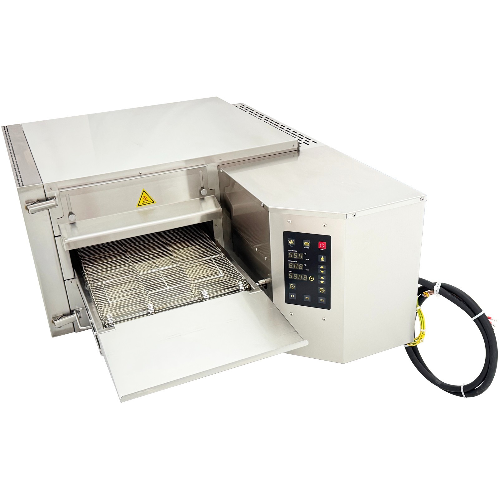 Hot Air Circulation Commercial Pizza Oven 9KW Fast Baking Conveyor Pizza Making