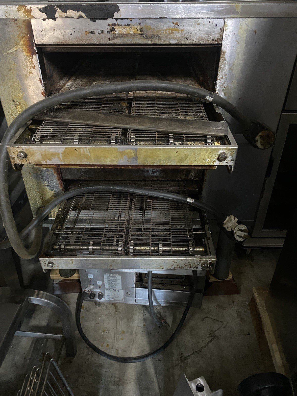 CTX Middleby Marshall DZ33I conveyor pizza double oven DIRTY