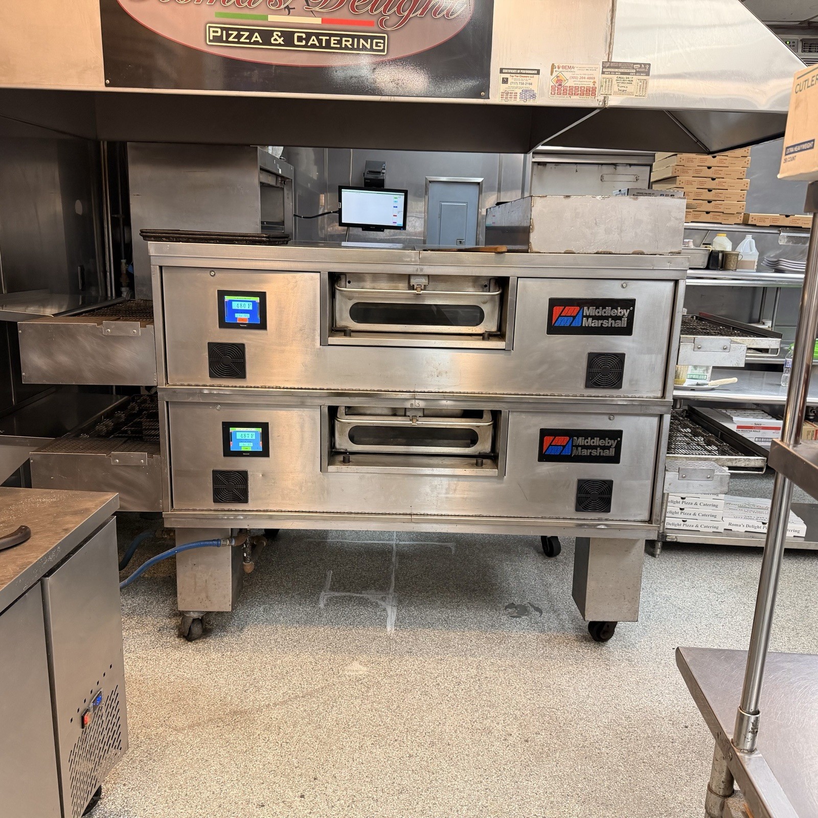 Middleby Marshall Double Stack Conveyor Pizza Oven, 2 Deck Floor Model