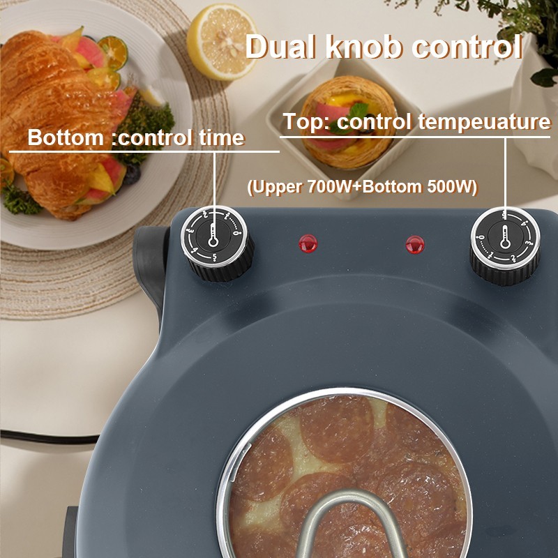 Electric Pizza Maker Oven Indoor 12 Inch Indoor Countertop Pizza 1200W 800°F