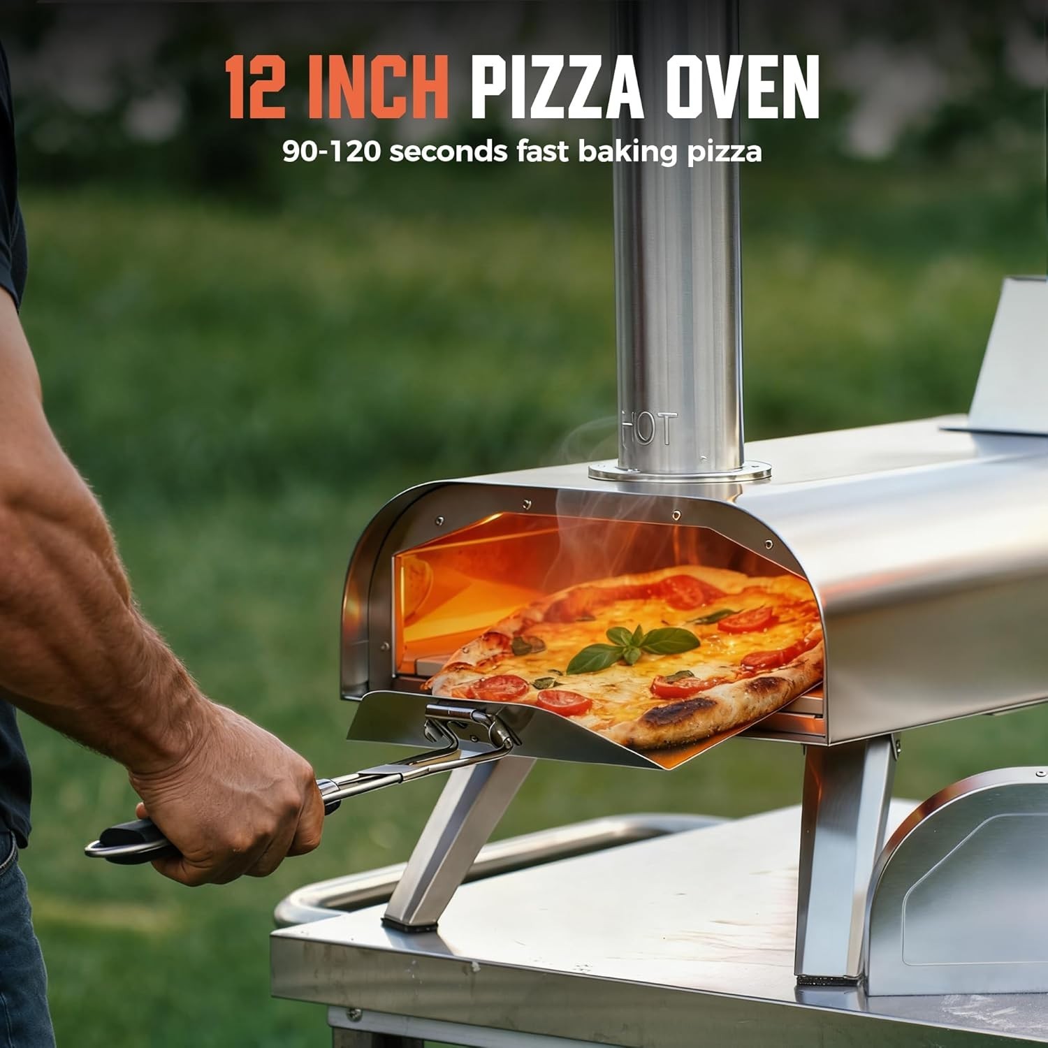 Pellet & Propane Portable Pizza Oven