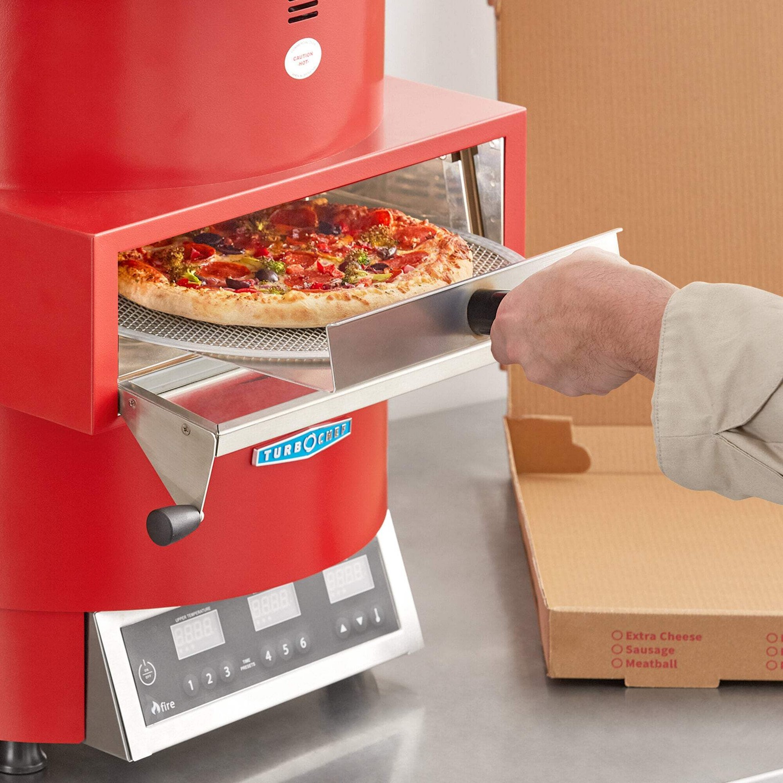 TurboChef Fire Red Electric Countertop Ventless Pizza Oven – 208/240V, 1 Phase