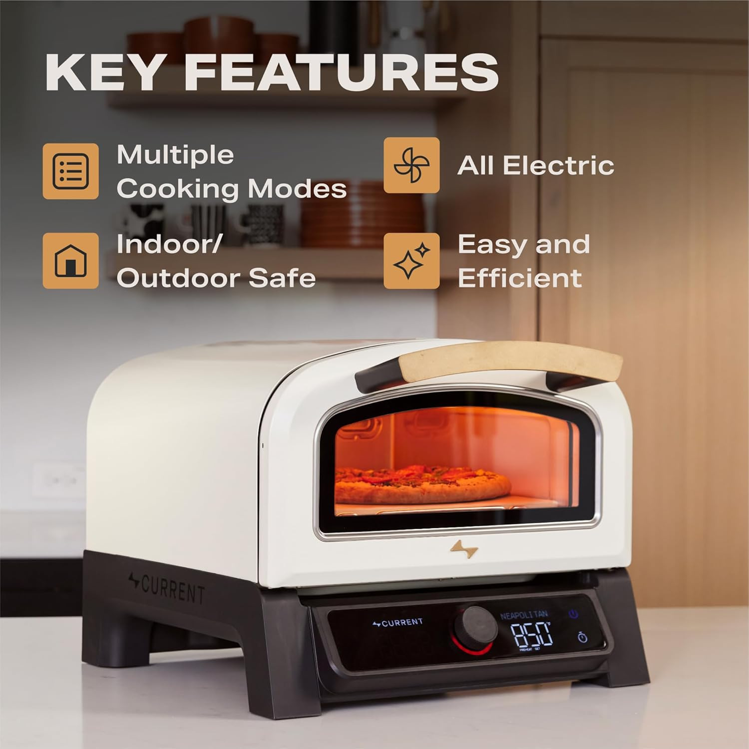 ® Model P Electric Pizza Oven Indoor & Outdoor, 850°F Countertop Oven, No Turnin