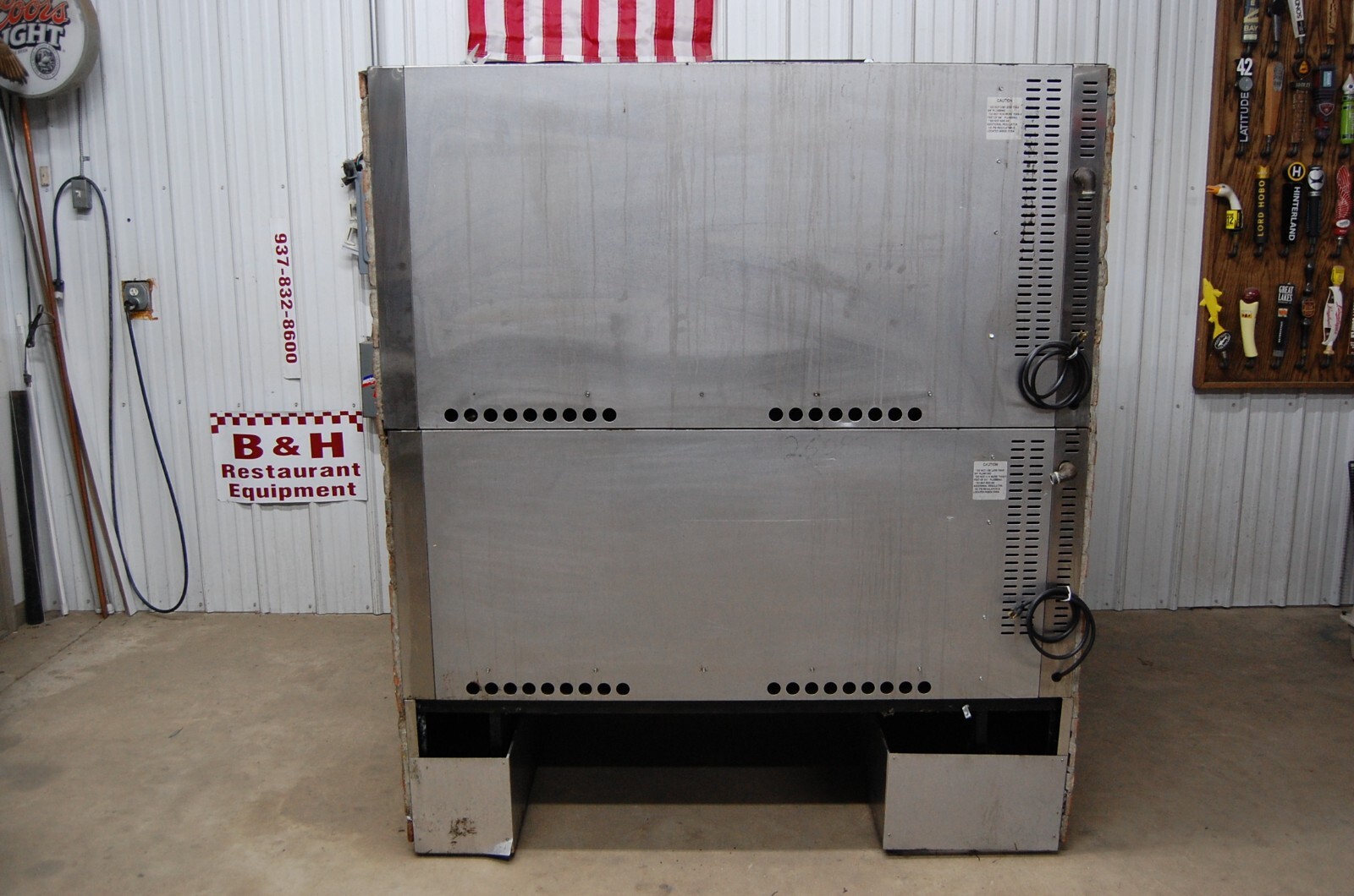 Marsal WF42 MB42 Wave Flame Brick Lined Double Deck Nat Gas Pizza Oven