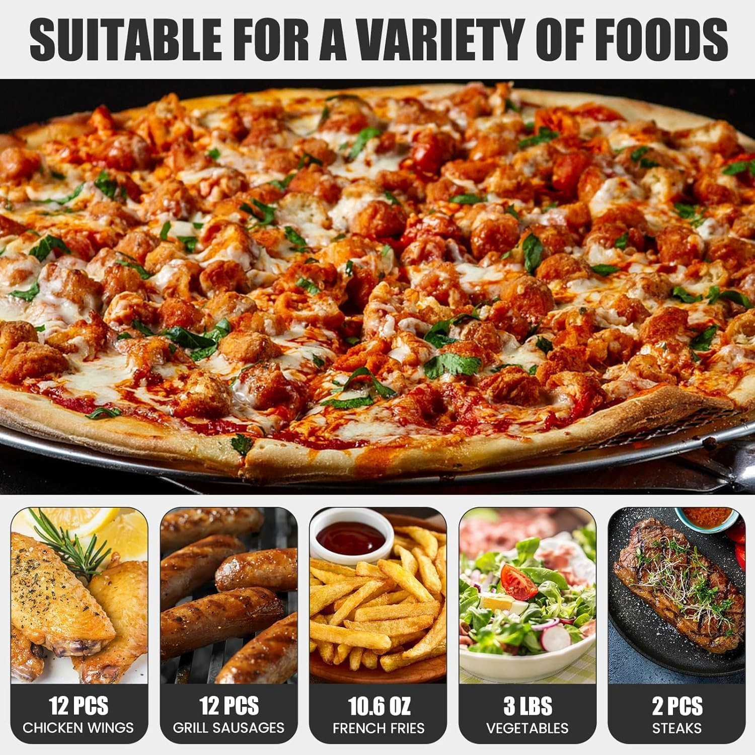 Electric Pizza Oven Stainless Steel Pizza Baker Kitchen Commercial Use Snack