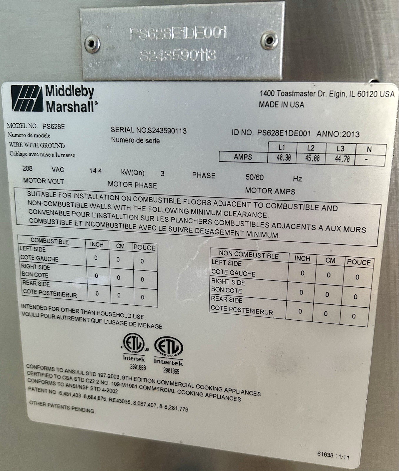 Middleby Marshall PS628E WOW! Electric Conveyor Pizza Oven
