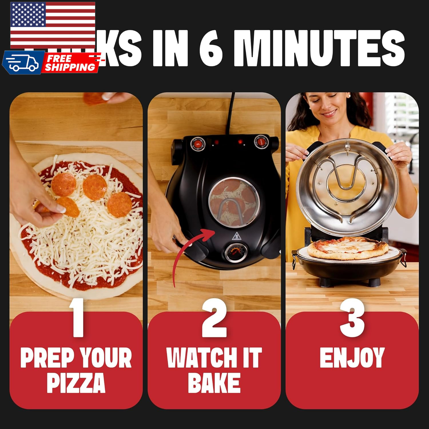 XL 14″ Extra Large Crispy Crust Pizza Oven Family Sized FREE SHIPPING USA