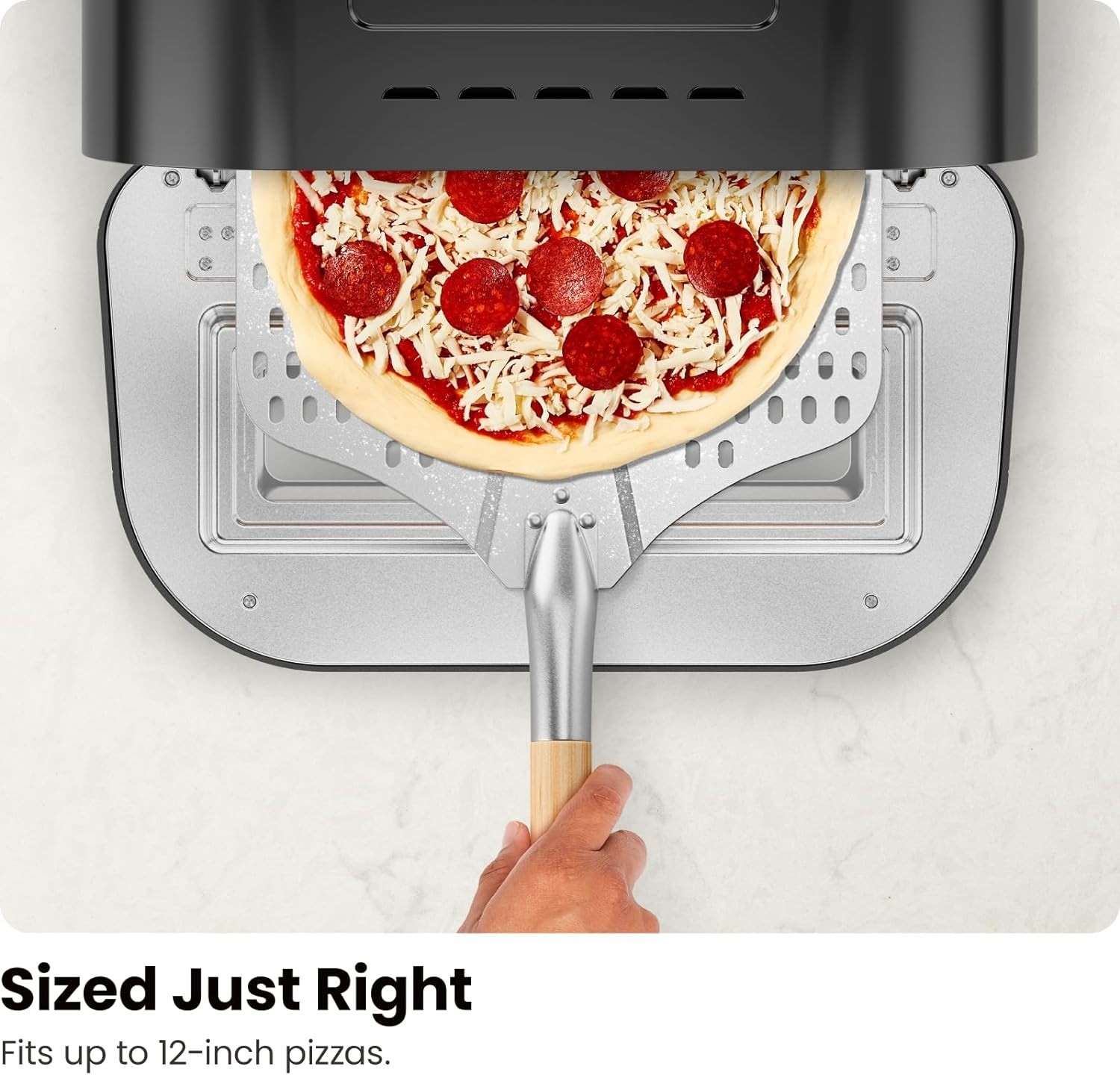 Luxury Indoor Pizza Oven – 12” Capacity, Heats Up to 800°F & 5 Touch Presets