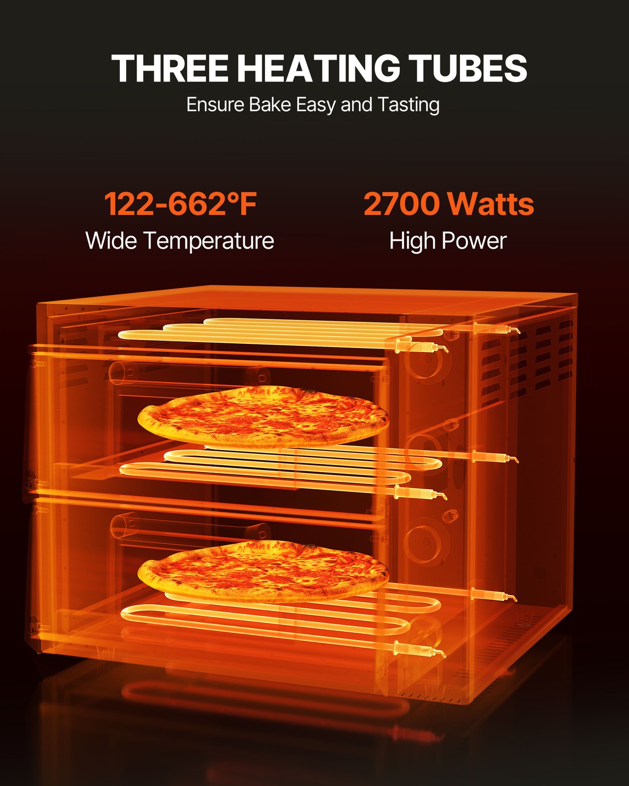 VEVOR Commercial Countertop Pizza Oven Electric Pizza Oven for 16-In Pizza