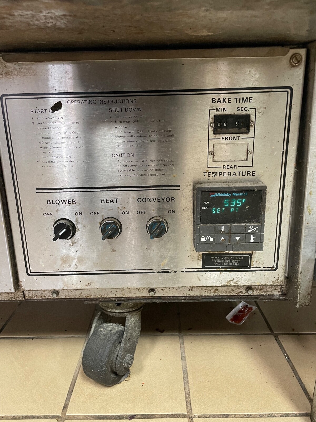 Middleby Marshall PS360 Doublestack Gas Pizza Oven Conveyor Belt