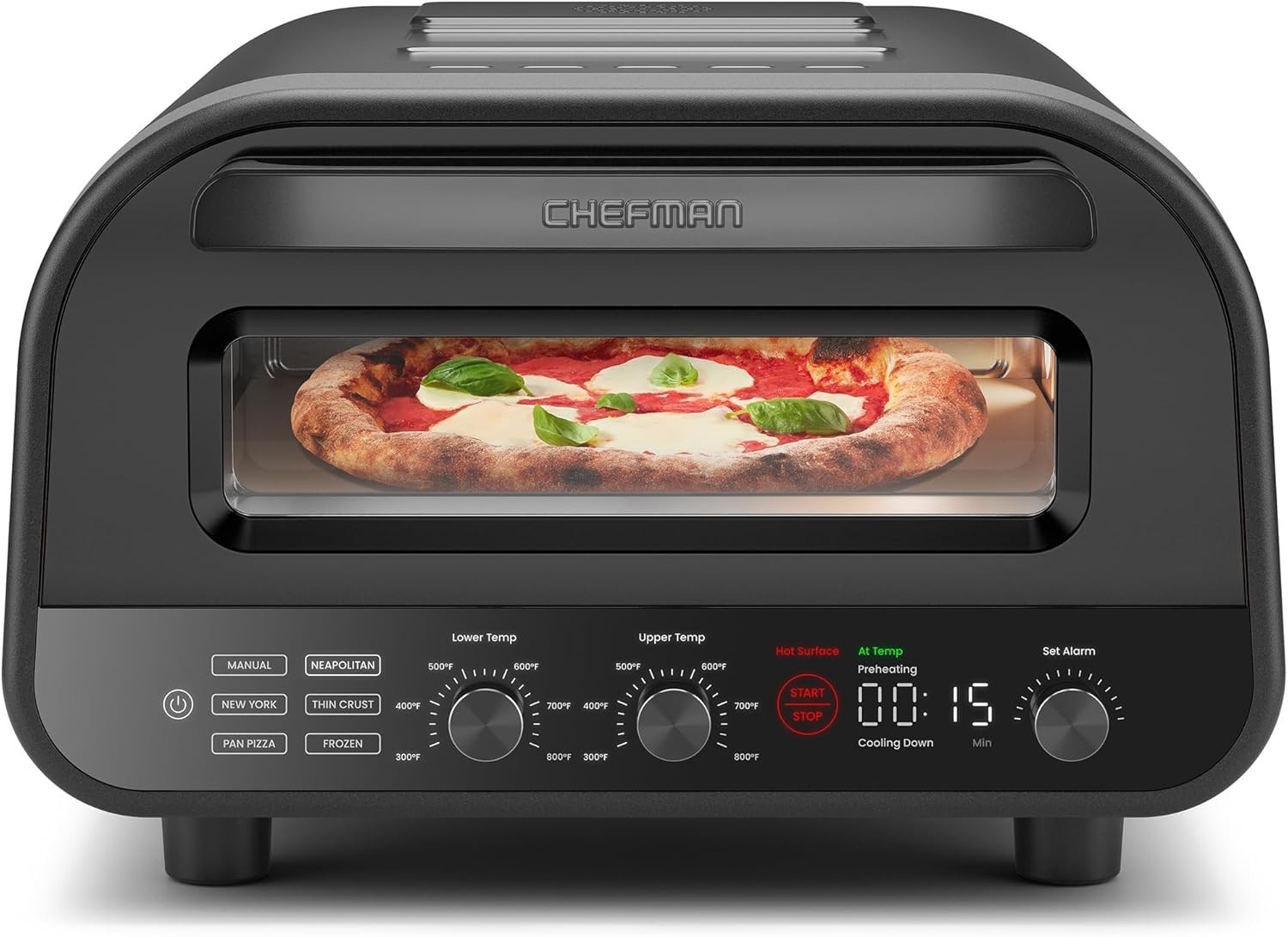 High-Heat Indoor Pizza Oven – Enjoy Perfect Pizzas with Stone and Peel Included