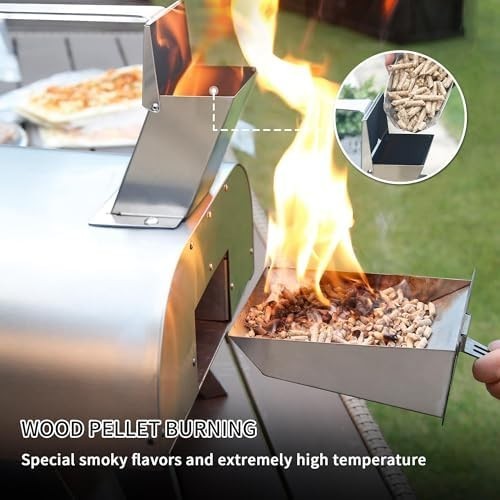 12″ Multi-Fuel Outdoor Pizza Oven – Wood, Gas, Electric