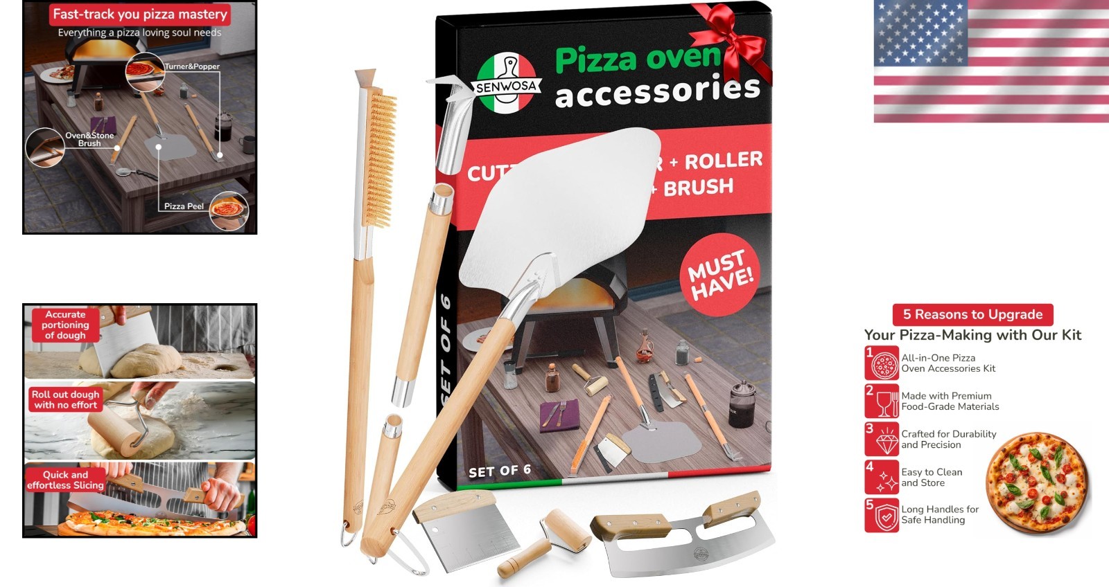 Comprehensive Pizza Oven Accessory Set – Safe & Efficient Tools for Home Use