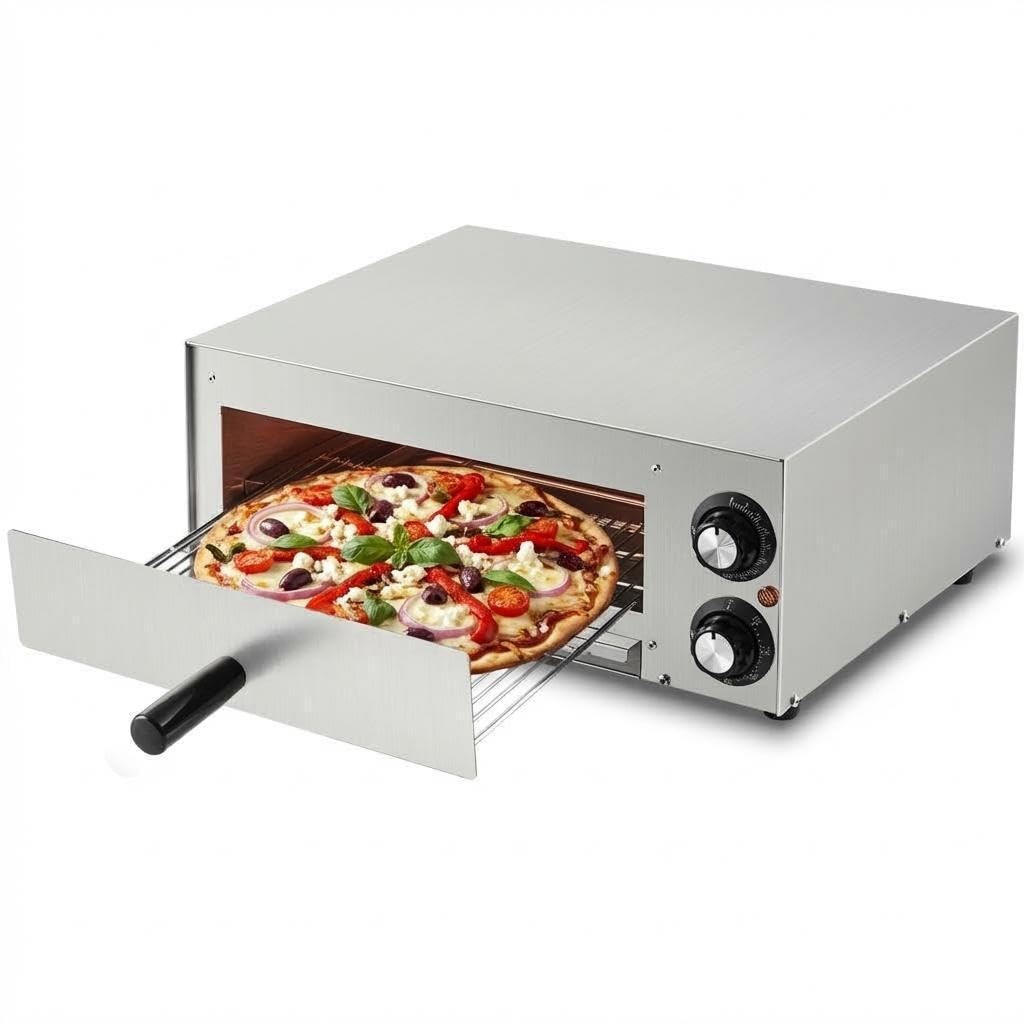 Electric Stainless Steel Pizza Oven Indoor Cooking Unit,Kitchen Appliance Silver