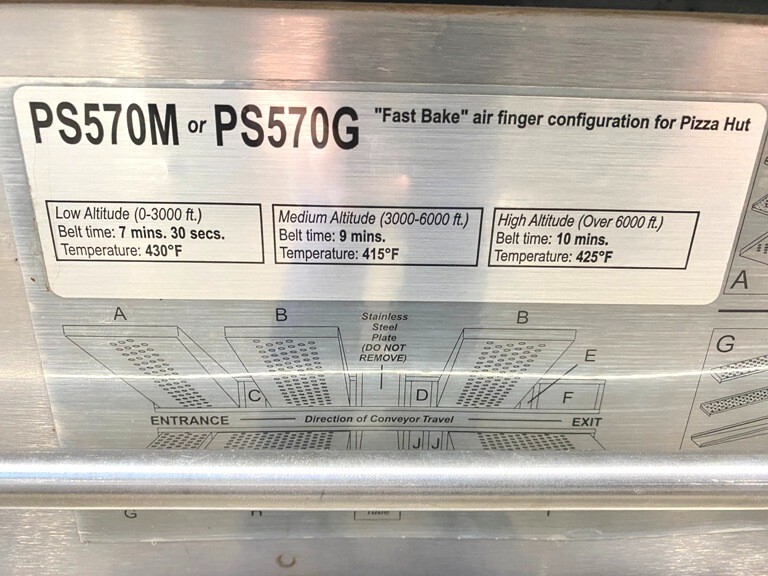 Oven/ Pizza Middleby Marshall PS570G-M Conveyor Oven/ Gas BTU-170,000/H