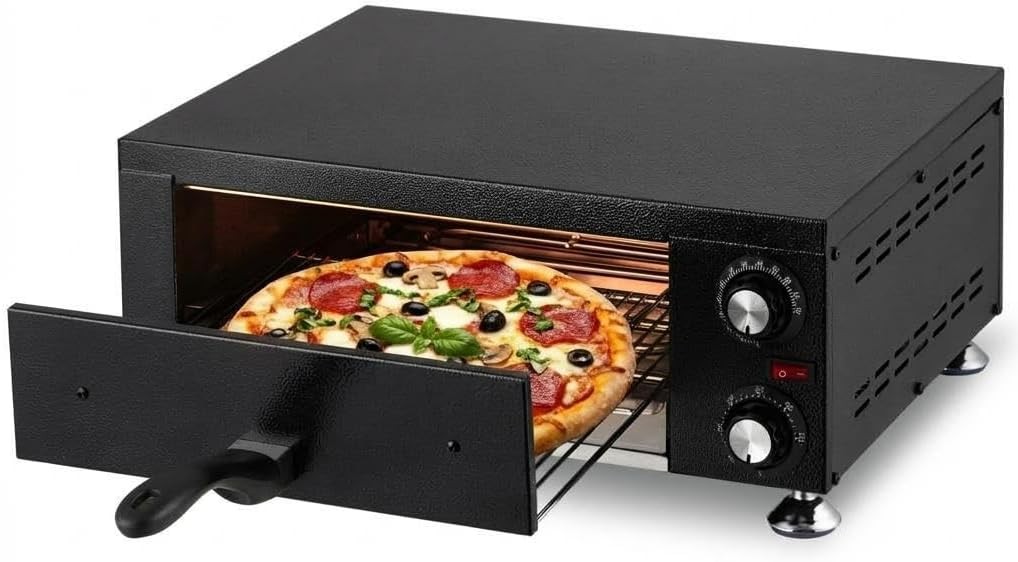 Countertop Electric Pizza Oven for Indoor,12″ Single Deck Commercial Pizza Maker