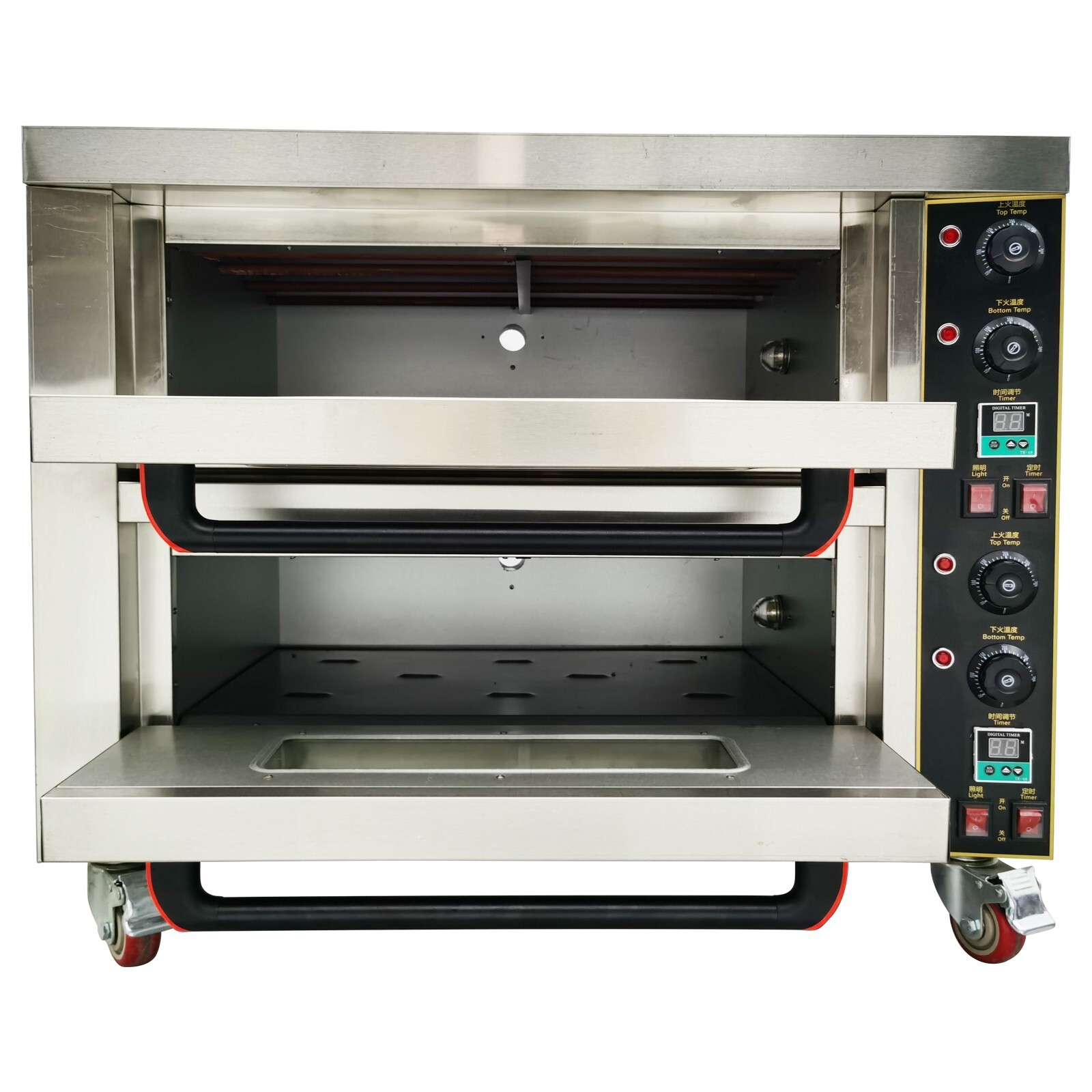 Commercial Pizza Bread Oven 220V 6.4KW Large Double Electric Oven