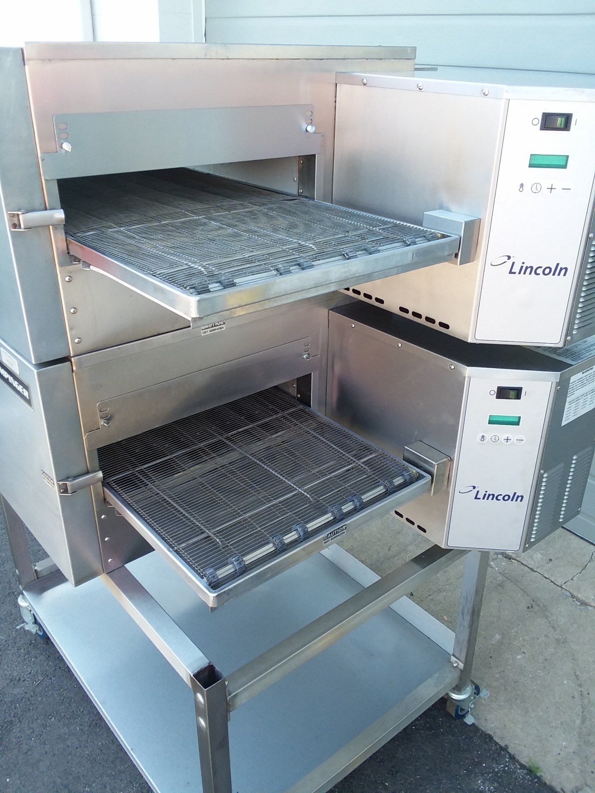Lincoln Impinger Double 1116 Double Stack Gas Fired Conveyor Pizza Ovens