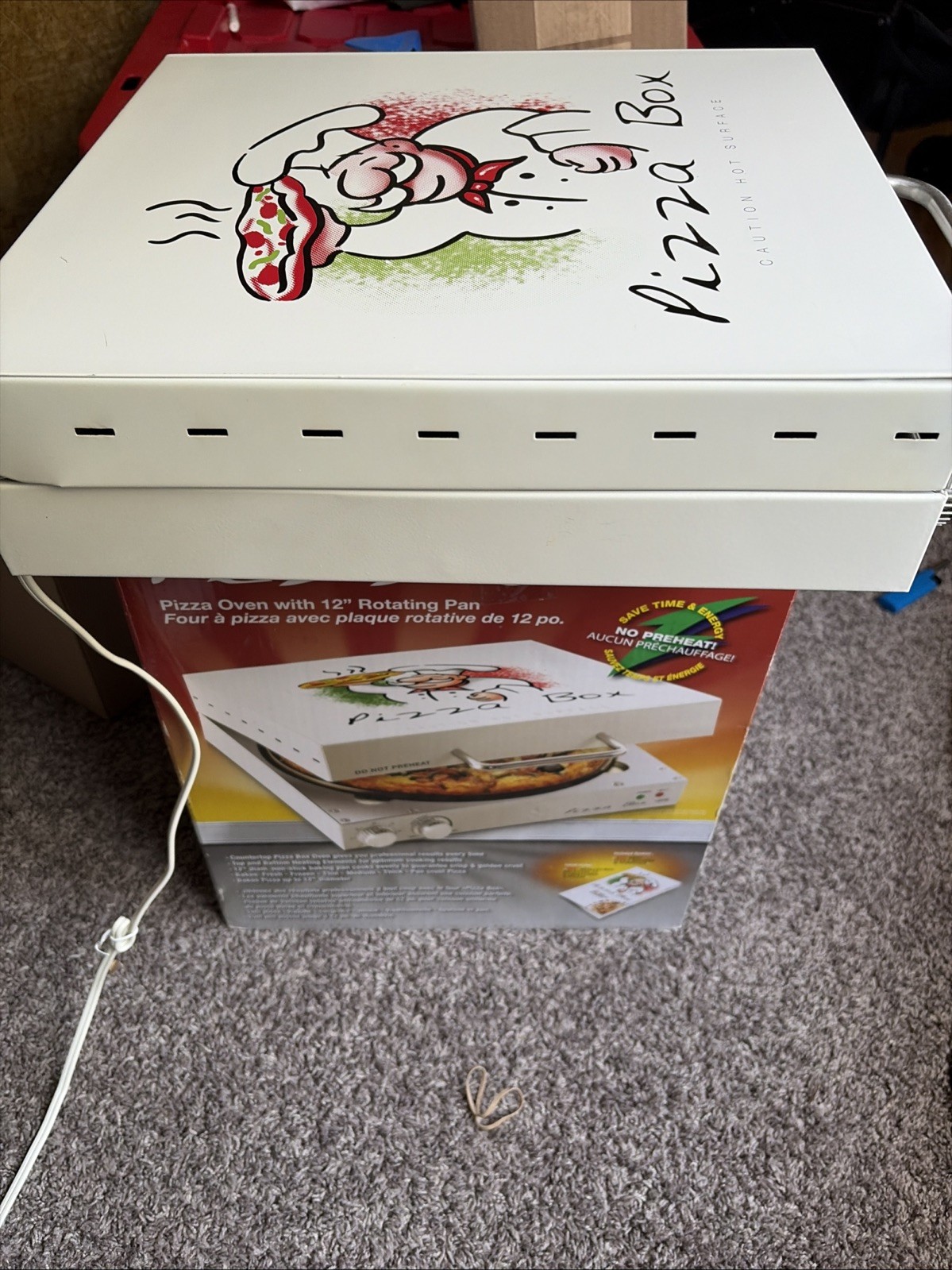 Cuizen Pizza Box Countertop Pizza Oven w/ 12″ Rotating Pan PIZ-4012 – Tested