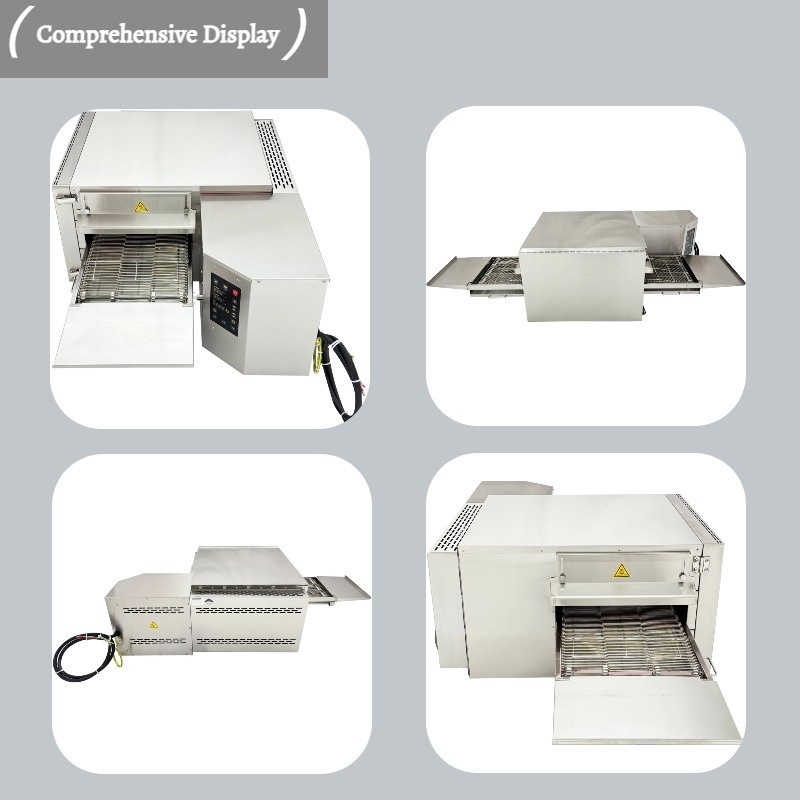 220V Commercial Conveyor Pizza Oven Electric Baking Oven Max Pizza 15 Inch 9kW