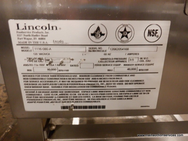 Lincoln Impinger 1116-080-A, Gas Conveyor Pizza Oven With Casters