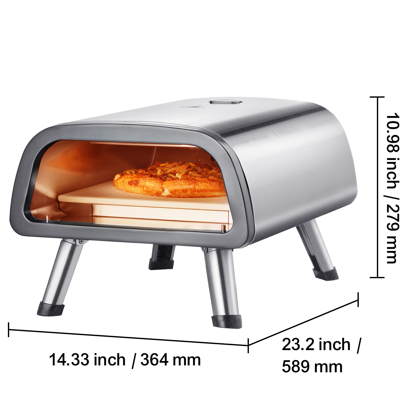 VEVOR Electric Pizza Oven Countertop Pizza Maker for 12″ Pizza Indoor & Outdoor