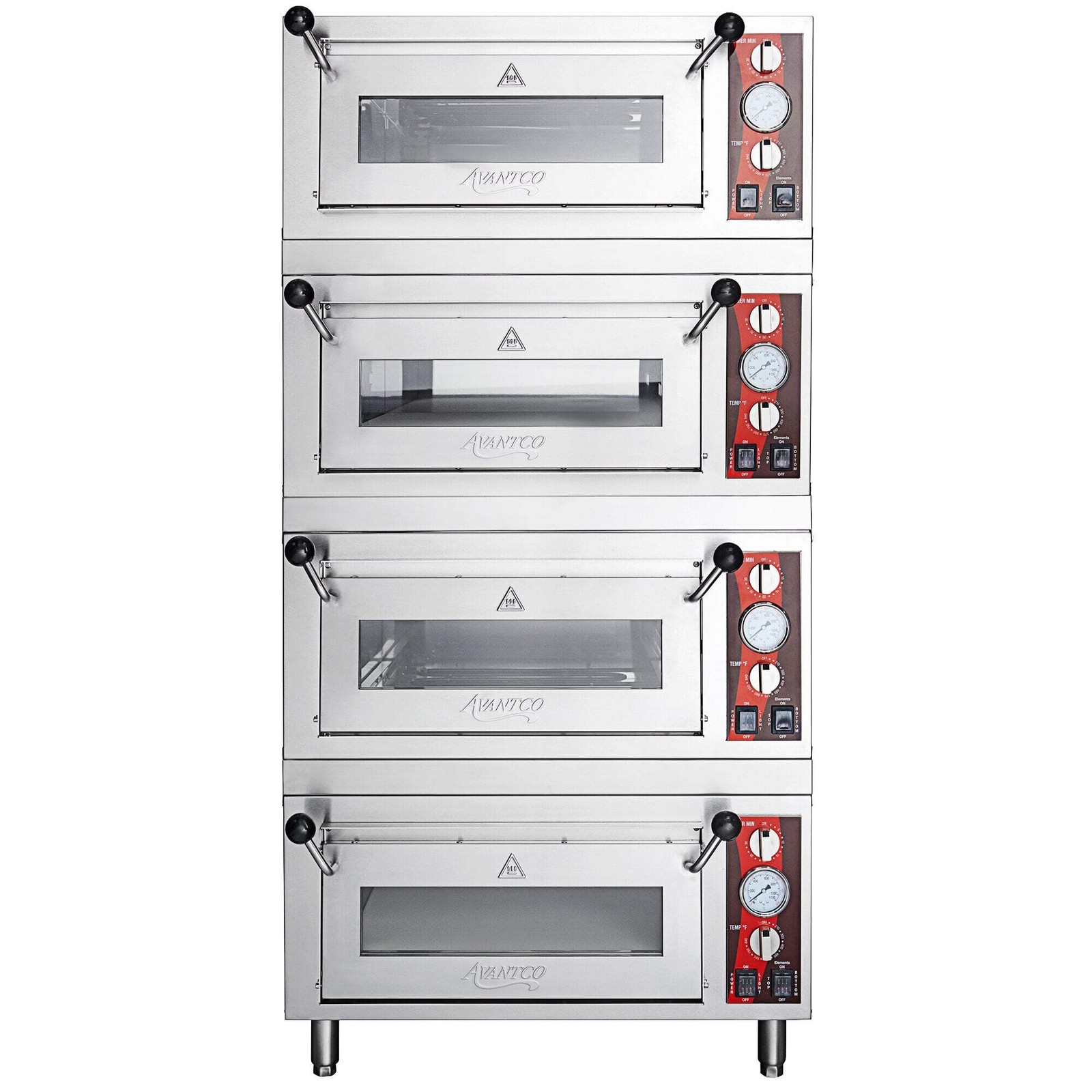 Quadruple Deck Pizza/Bakery Oven with Four Independent Chambers; (4) 1700W, 120V