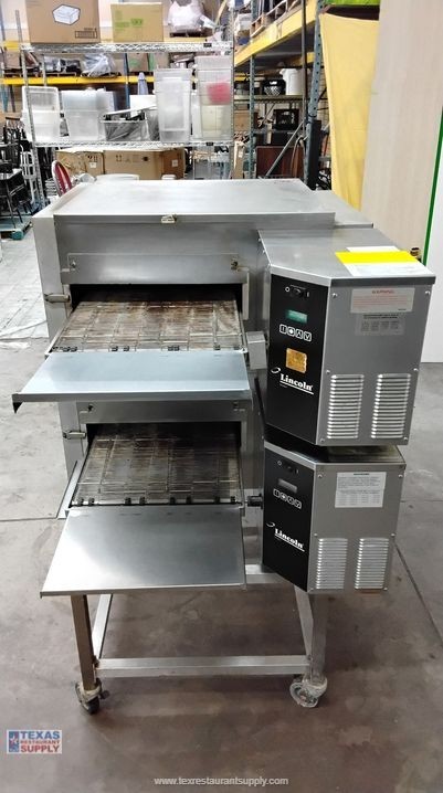 Lincoln Impinger 1116 Gas Double Stack Conveyor Pizza Oven