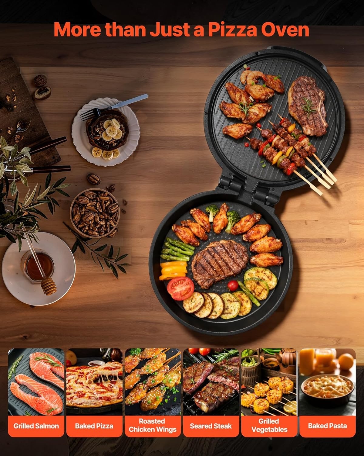 Bake and Grill with 1200W Electric Pizza Maker – Versatile and Easy to Use