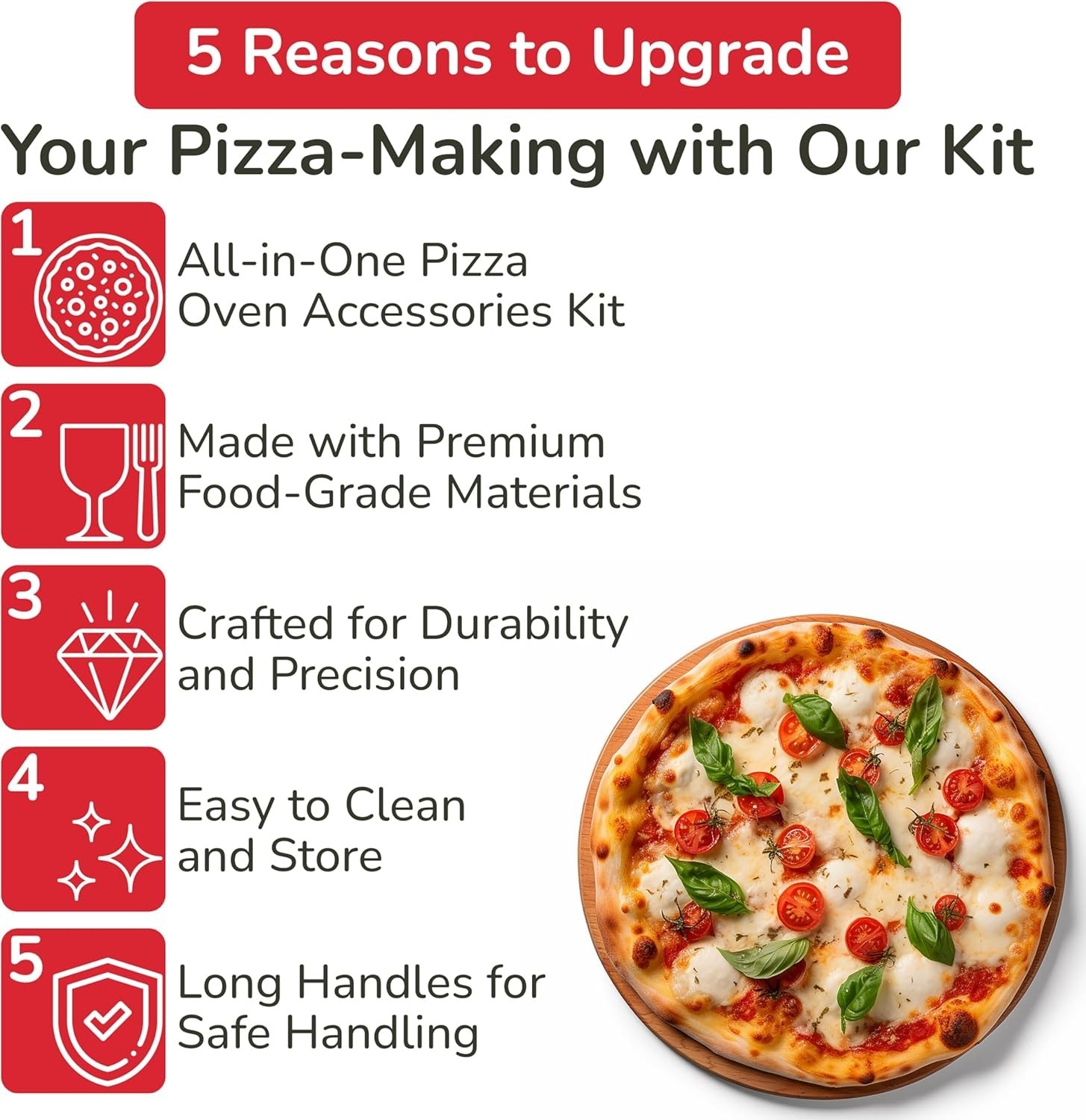 Comprehensive Pizza Oven Accessory Set – Safe & Efficient Tools for Home Use