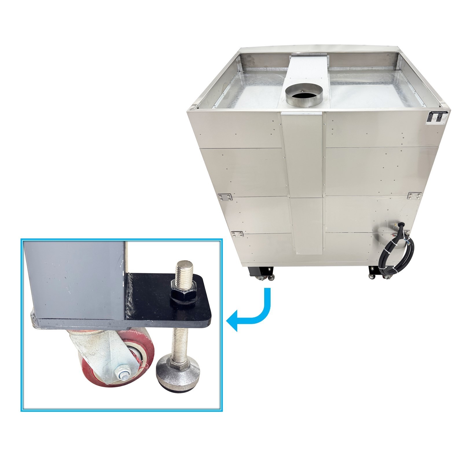 220V 3PH Commercial Movable Electric Pizza Oven 3-Layer Baking Oven 0-300˚C