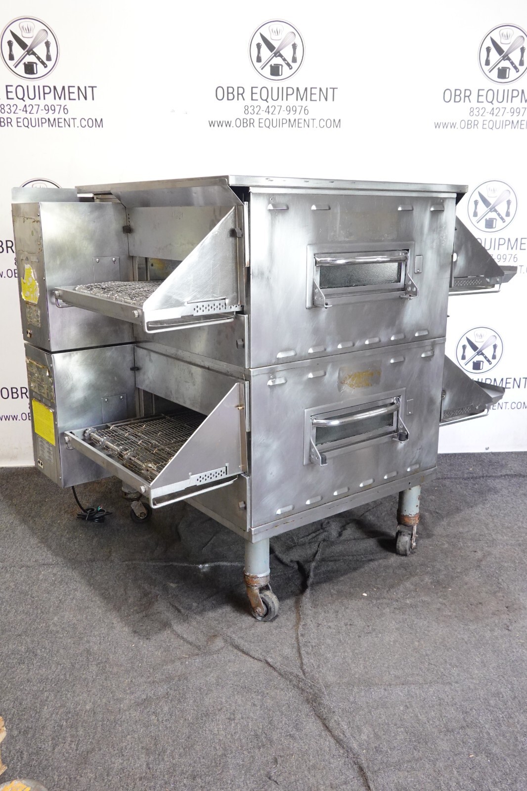MIDDLEBY MARSHALL DOUBLE STACK PROPANE GAS PIZZA OVEN MODEL PS636G (R TO L)