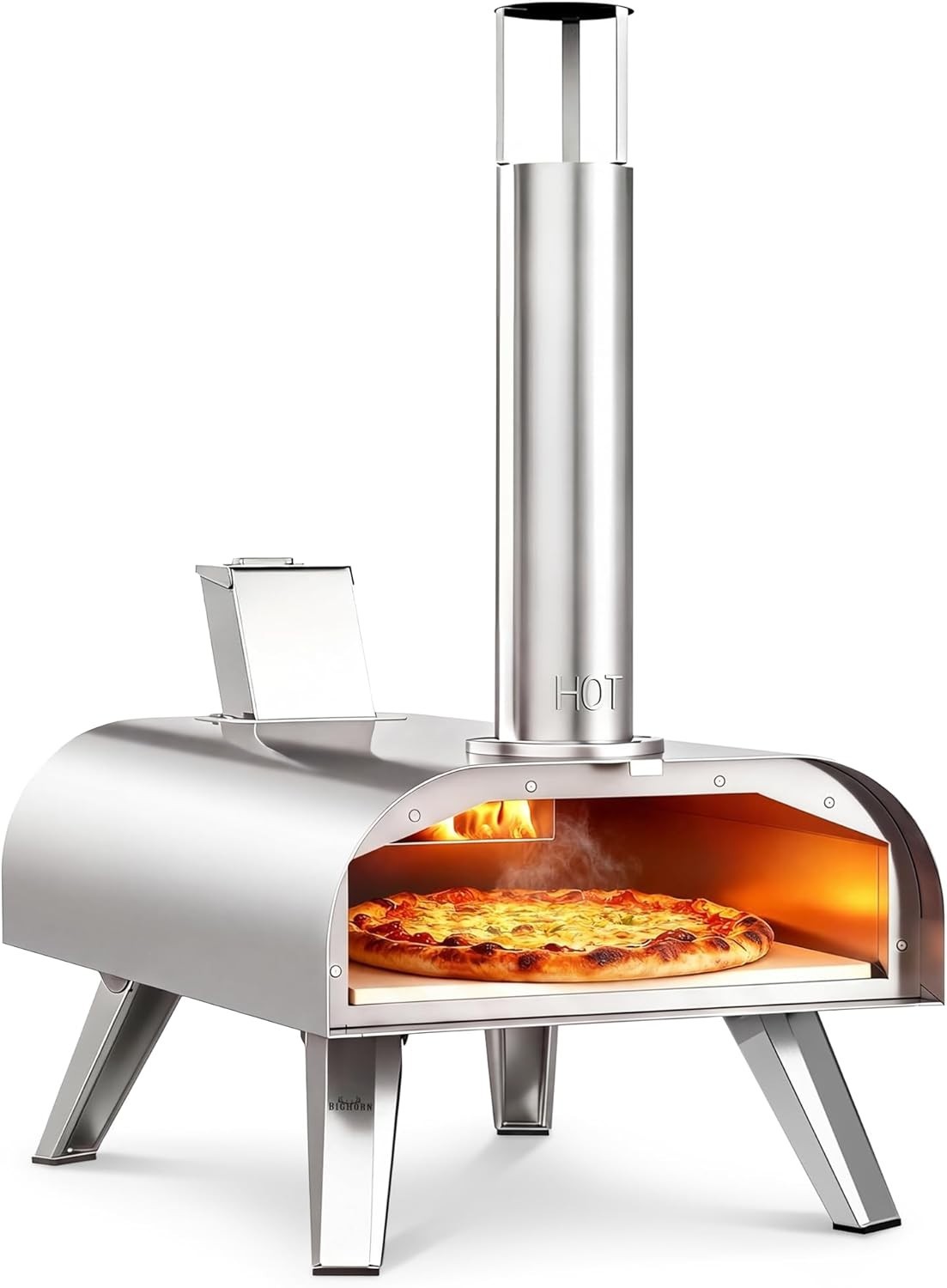 12″ Multi-Fuel Outdoor Pizza Oven – Wood, Gas, Electric