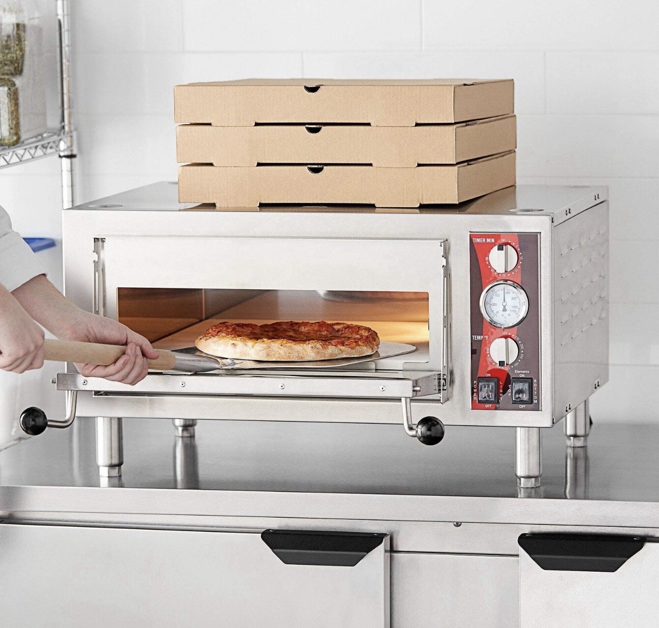 Single Deck Countertop Pizza/Bakery Oven – 1700W, 120V