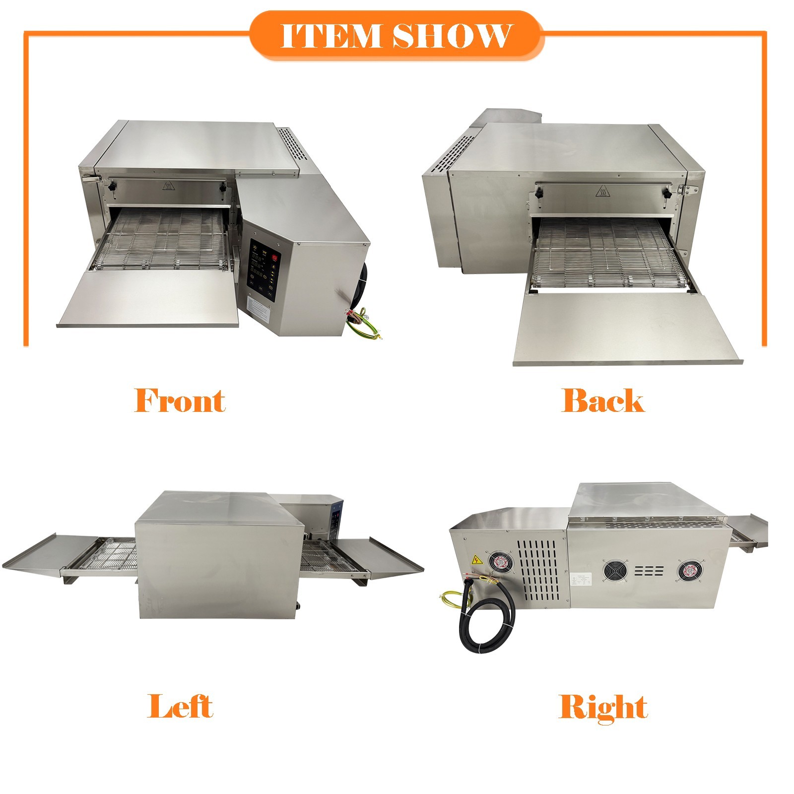 220V Commercial Large-Scale Crawler-Type Electric Pizza Oven Hot Air Oven 3PH