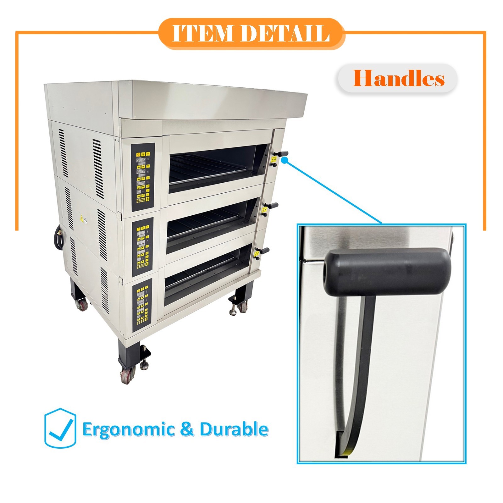 220V European Style Electric Pizza Oven 19.8KW Removable Electric Oven 3PH
