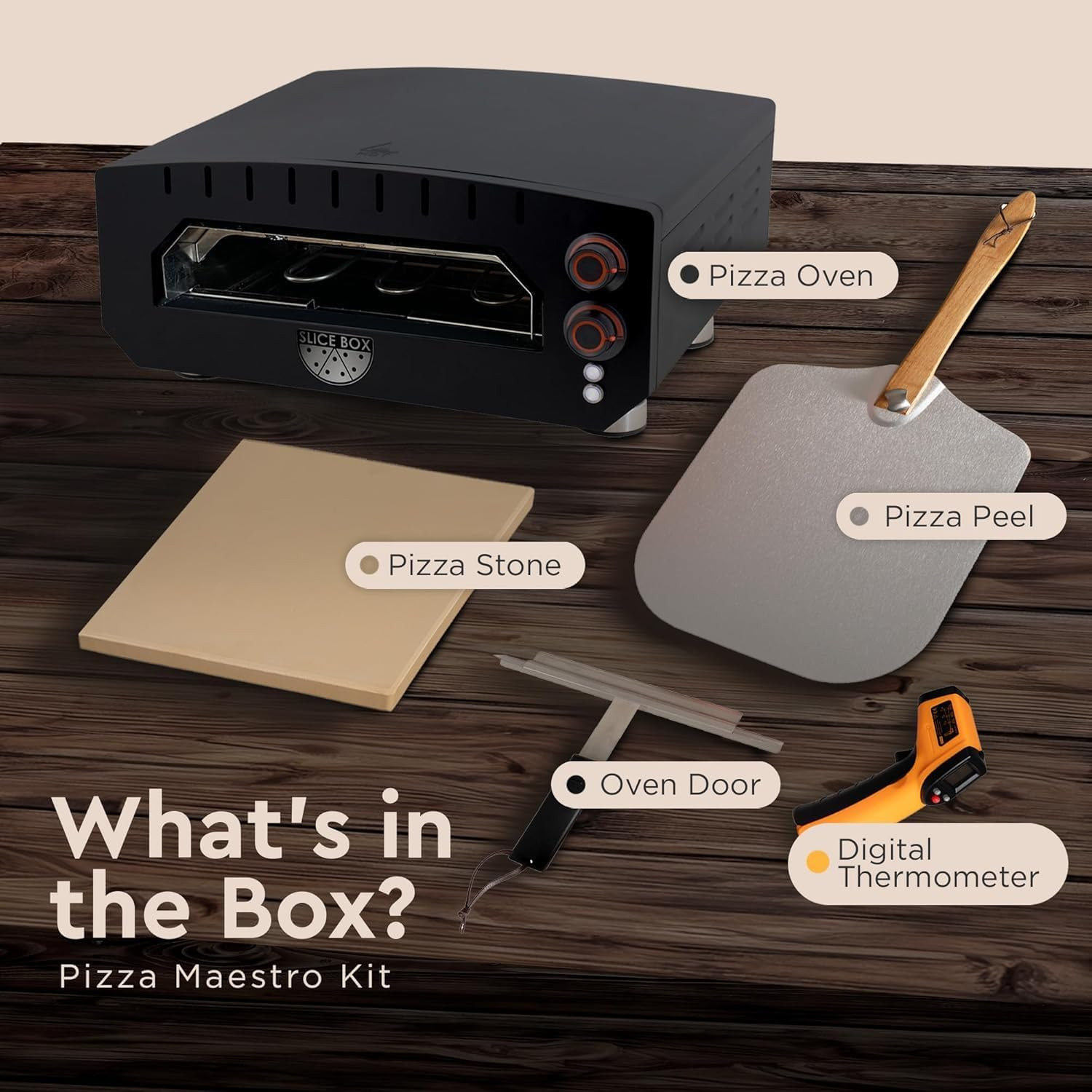 Outdoor Electric Pizza Oven, Countertop Cooking, Heats up to 750 Degrees, Ready-