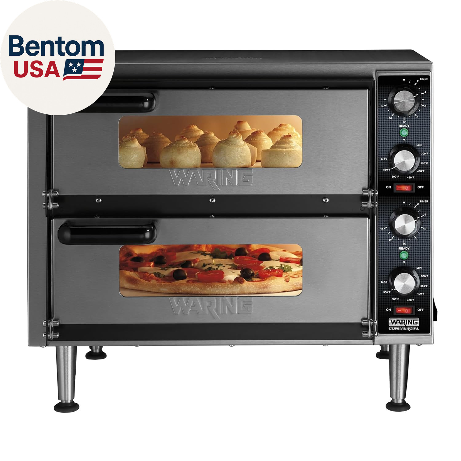 Commercial Medium-Duty Double-Deck Pizza Oven