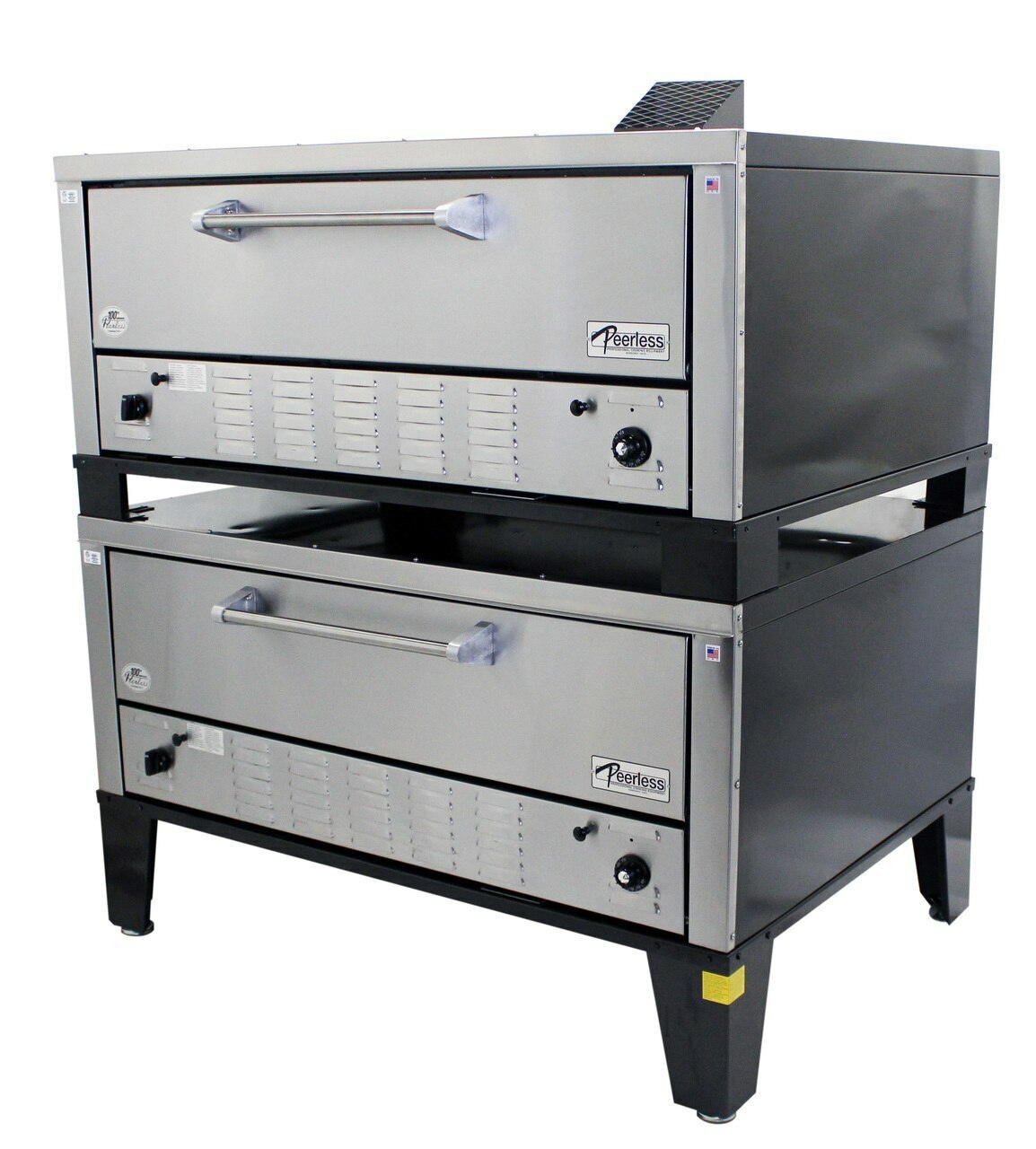 Peerless CW200P – 2 Single Deck Super Size Floor Model Gas Pizza Oven