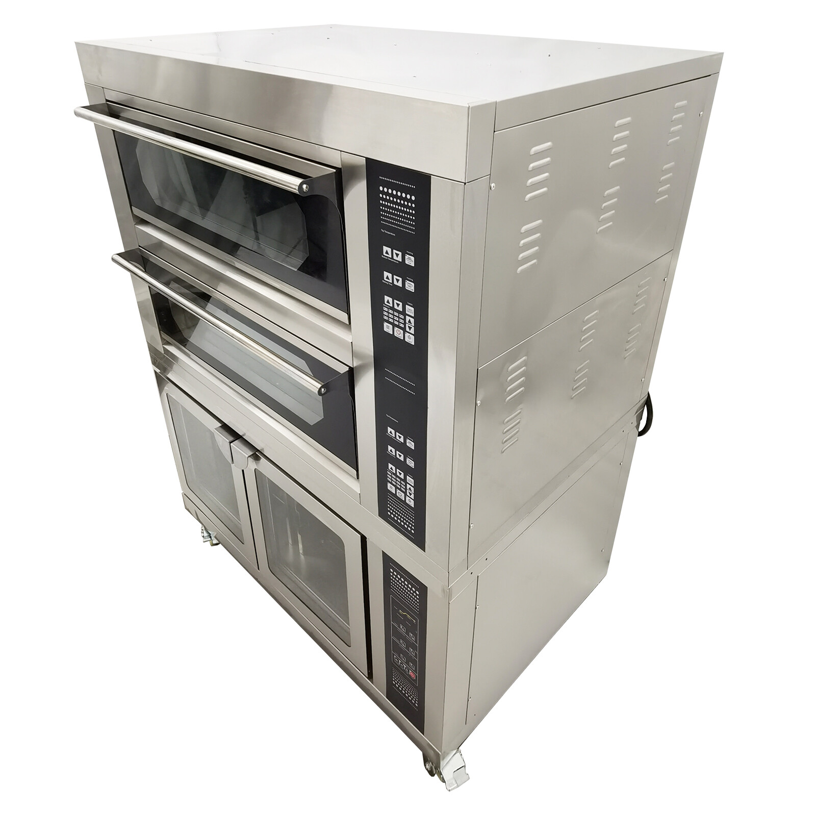 220V Commercial Pizza Oven Baking Oven With Bread Fermentation Box 3PH