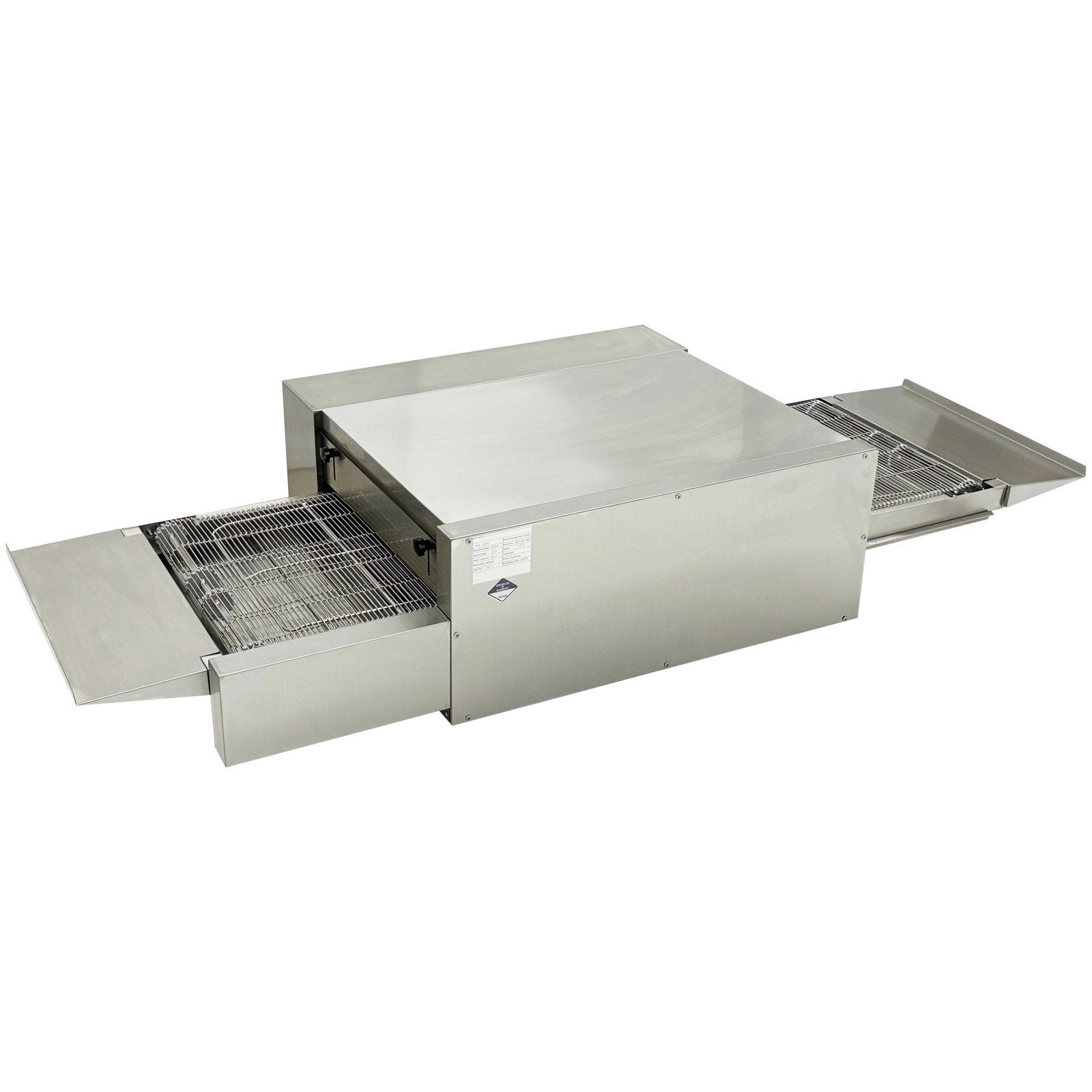 220V 18″ Countertop Chain-Type Electric Straight Tube Pizza Oven Baking Oven