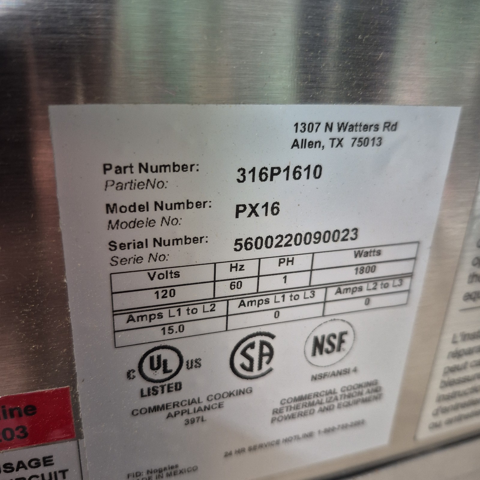 Bakers Pride PX-16 Pizza Oven Electric Countertop Hearth Bake Oven 208 V DAMAGED