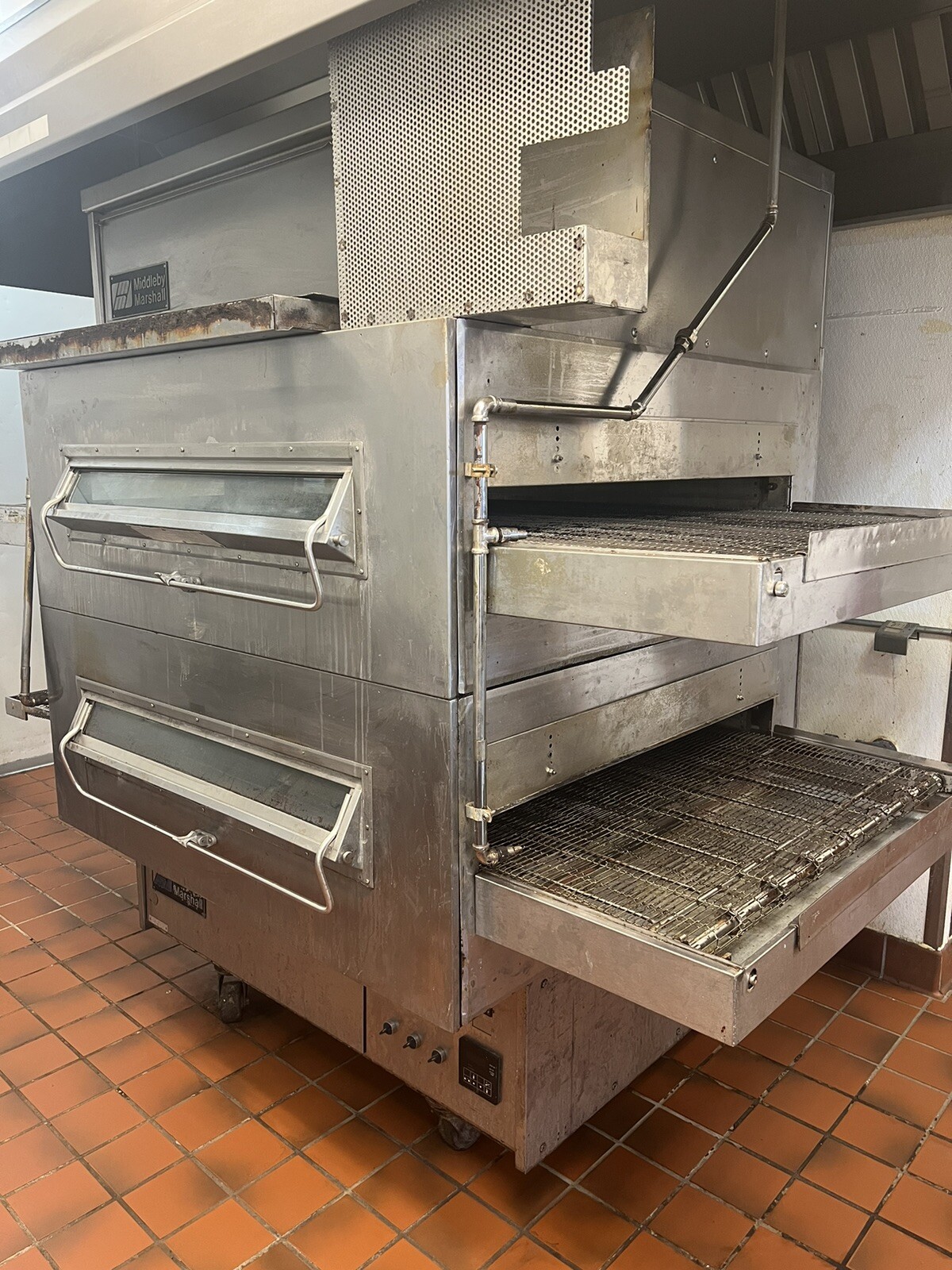 Middleby Marshall PS360 Doublestack Gas Pizza Oven Conveyor Belt